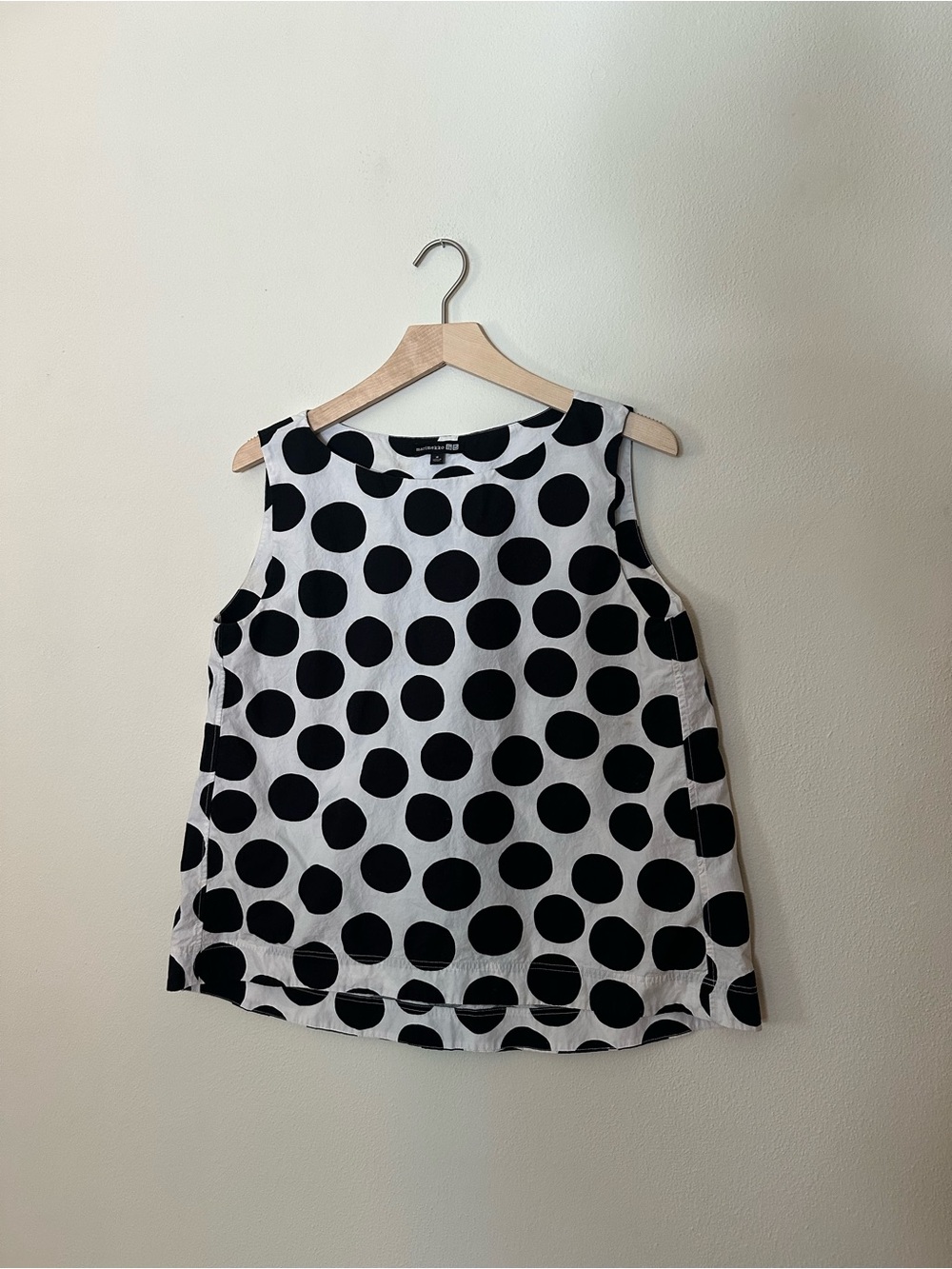 Uniqlo Marimekko polka dot blouse